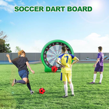 Giant Dart Board Inflatable with Pump, Outdoor and Indoor Soccer Sport Kick Dartboard for Kids and