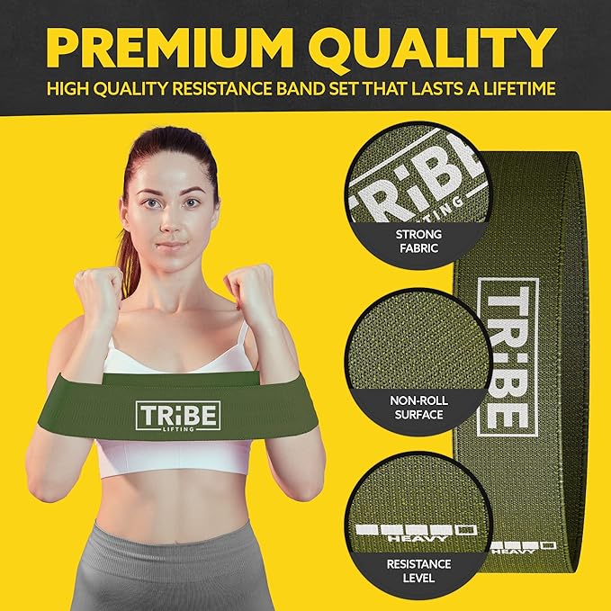 Fabric Resistance Bands for Working Out - Booty Bands for Women and Men - Exercise Bands Resistance