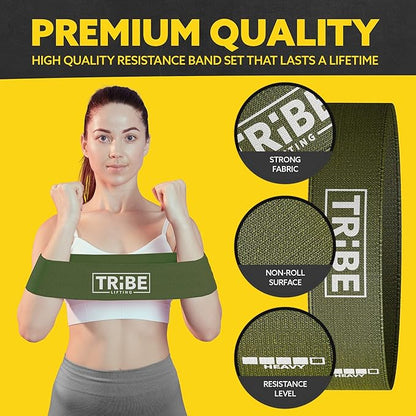 Fabric Resistance Bands for Working Out - Booty Bands for Women and Men - Exercise Bands Resistance