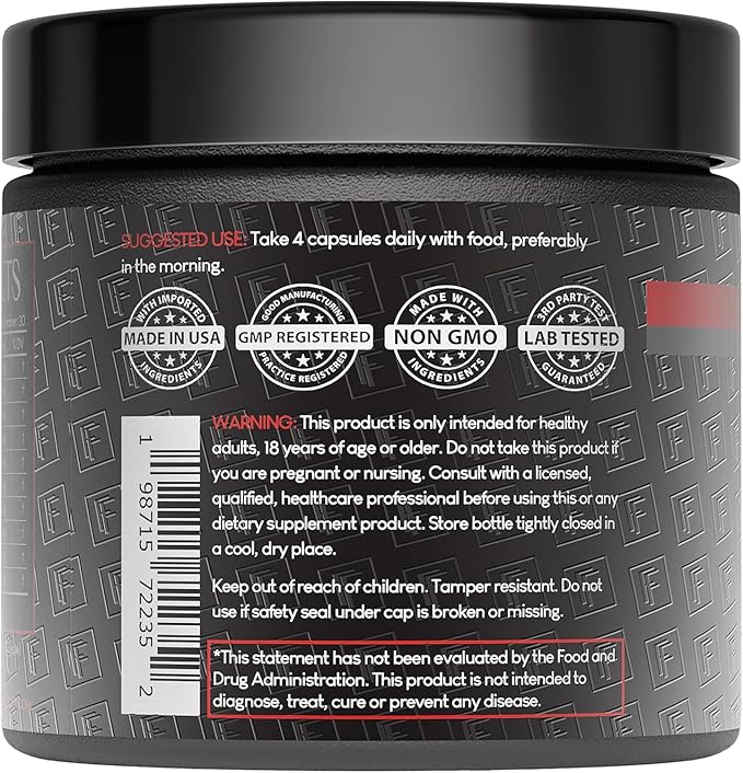 Heart of Steel: 10-in-1 Metabolic Maximizer Nitric Oxide Supplement, Blood Pressure Support, L