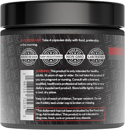 Heart of Steel: 10-in-1 Metabolic Maximizer Nitric Oxide Supplement, Blood Pressure Support, L