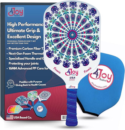 4Joy Pickleball Paddle Premio Series - Thermoformed Premium T700 Carbon Fiber Pickleball Paddless