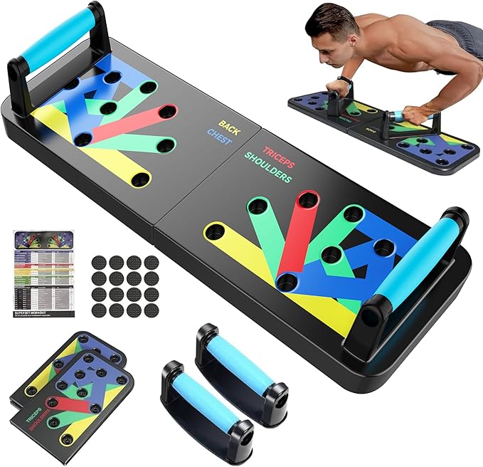 Solid Push Up Board 15 in 1 Home Workout Equipment Multi-Functional Pushup Stands System Fitness