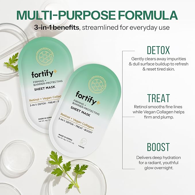 Face Mask with Retinol and Collagen - Dermatologist Tested, Anti Aging - Firming & Barrier