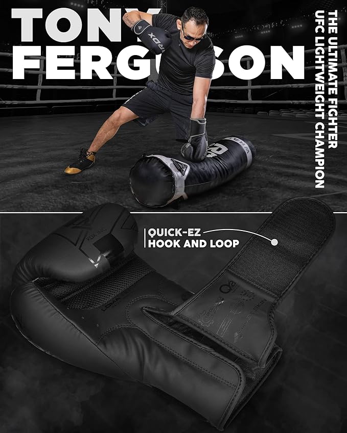 RDX Boxing Gloves, Pro Training Sparring, Maya Hide Leather, Muay Thai MMA Kickboxing, Men Women