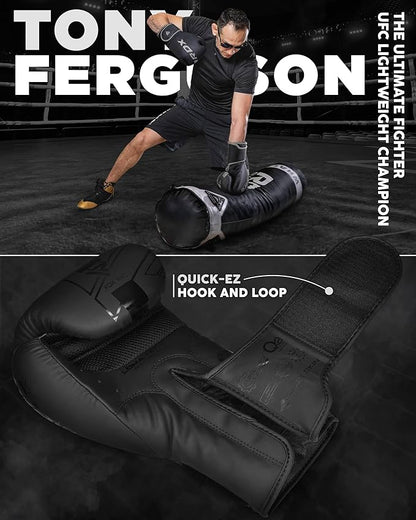 RDX Boxing Gloves, Pro Training Sparring, Maya Hide Leather, Muay Thai MMA Kickboxing, Men Women
