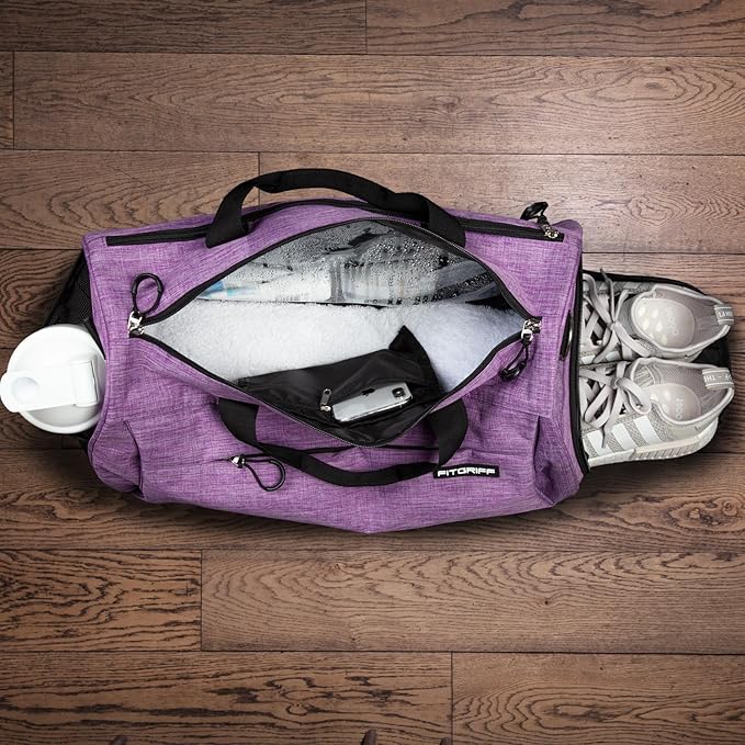Fitgriff® Gym Bag for Men & Women with Shoe & Wet Compartment - Duffle Bag for Travel, Sports