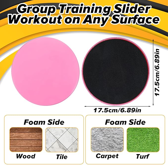 20 pcs Core Sliders Bulk Exercise Glider Discs Gifts for Group Training Classes Fitness Slider