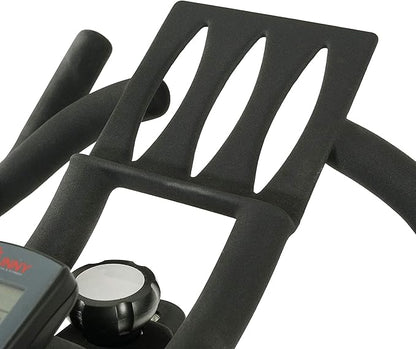 Sunny Health & Fitness Indoor Cycling Exercise Bike w/Pulse Sensors & 4-Way Adjustable Seat