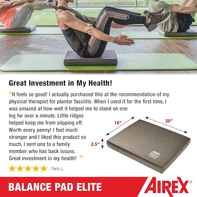 AIREX Balance Pad ??Stability Trainer for Balance, Stretching, Physical Therapy, Exercise
