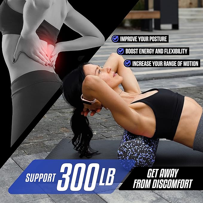 Yes4All High-Density EPP Round Back Roller Foam, Exercise Foam Roller for Yoga, Pilates &