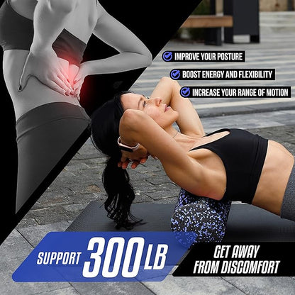 Yes4All High-Density EPP Round Back Roller Foam, Exercise Foam Roller for Yoga, Pilates &