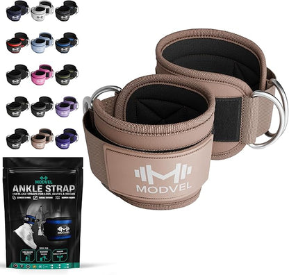 Modvel Gym Ankle Strap for Cable Machines ??Glute & Leg Kickback Ankle Straps for Gym Workouts