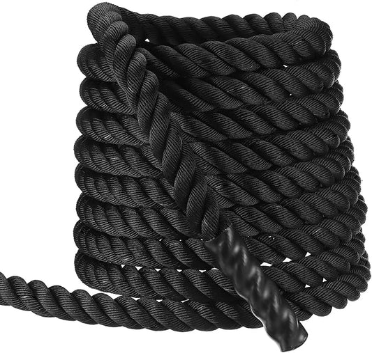 MECCANIXITY Battle Rope 50ft x 2 Inch Polyester Workout Rope Heavy Fitness Exercise Rope for