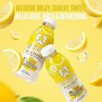 RYSE Clear Protein Shake - Country Time Lemonade - 100 Calories, 22g Whey Isolate Protein