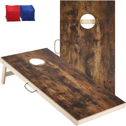 Cornhole Set 4'x2' Cornhole Board Sets with Bags Regulation Size, Corn Hole Games for Adults