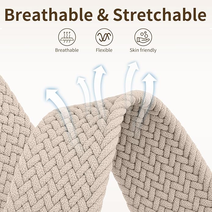 Braided Band Compatible with Fitbit Versa 4 Bands for Woman/Versa 3/Sense 1/Sense 2 Band, Magnetic