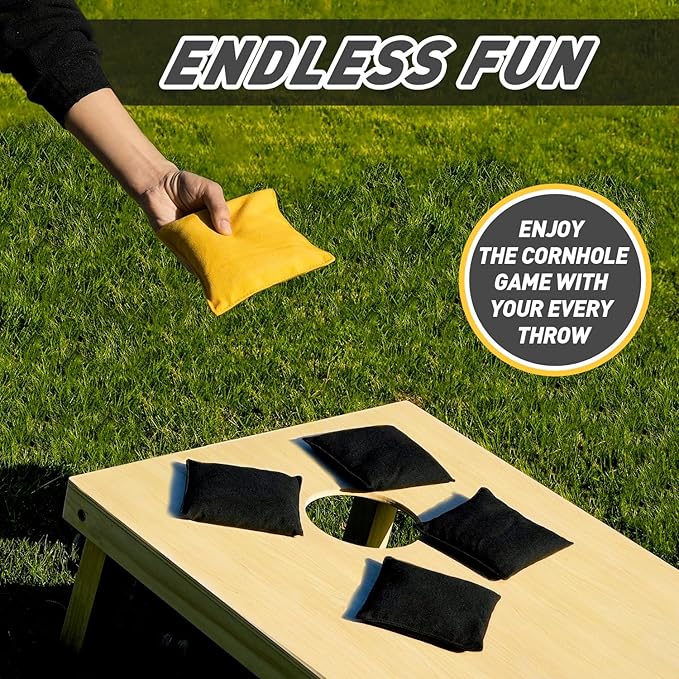Cornhole Bags Set of 8 Regulation Corn Hole Bean Bags for Cornhole Game, Professional Weather