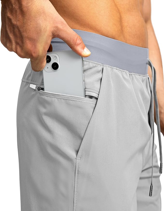Men's Running Shorts with Zipper Pockets 9 Inch/ 7 Inch / 5 Inch Lightweight Quick Dry Gym Workout