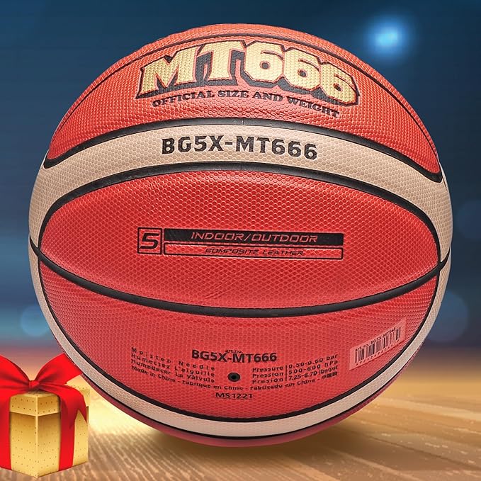 Training Soft Touch Rubber and Faux Leather Fighting Basketball, High Bounce Indoor Outdoor