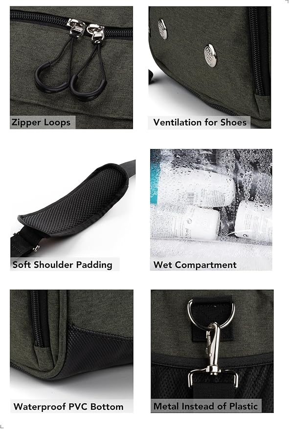 Fitgriff® Gym Bag for Men & Women with Shoe & Wet Compartment - Duffle Bag for Travel, Sports