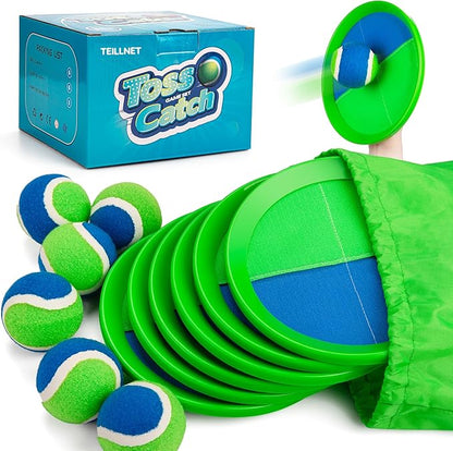 Toss and Catch Ball Set Upgraded - Kids Toys Outdoor Games for Whole Family - Water-Resistant Great
