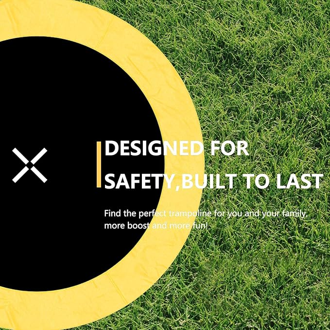 AOTOB 8FT 10FT 12FT 14 FT 15FT Trampoline with Safety Enclosure Net，Outdoor Trampoline with