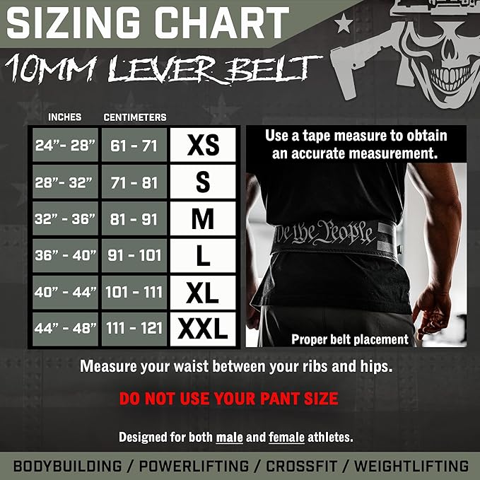 Weight Lifting Belt - Lever Gym Belt for Weightlifting, 10mm Leather Weight Belt for Men - 4 Inches