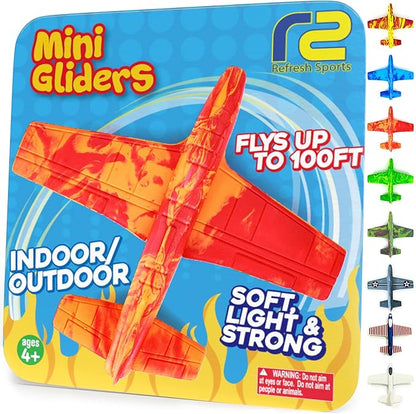 Airplane Toy Foam Glider Plane for Kids - Best Outdoor Toys for Boys & Girls - Kids Stocking