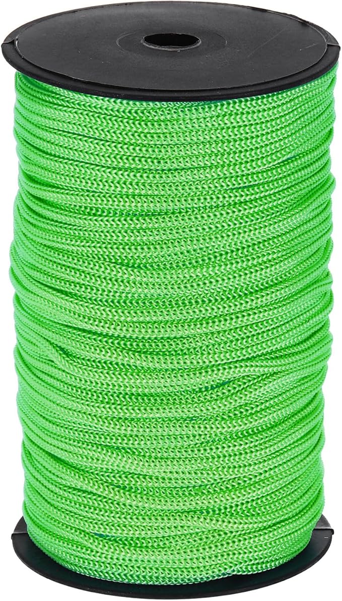 MECCANIXITY 3/16 Inch Polypropylene Rope Braided Ropes, 328ft Nylon Rope Hollow Utility Cord for