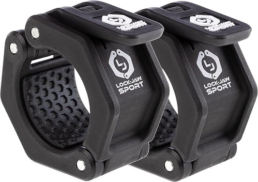 Lock-Jaw Sport Olympic Barbell Collar - Quick Release Barbell Clamp (Black)