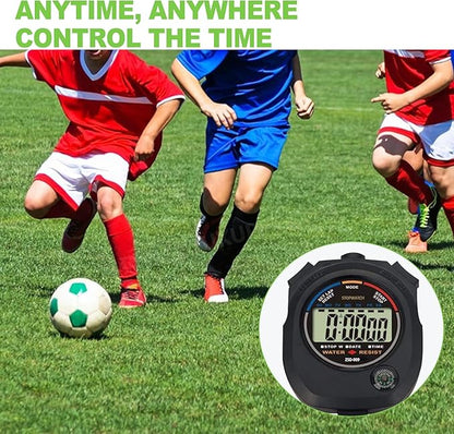 2 Pack Multi-Function Digital Stopwatch Timer, Large Display with Date, Time, and Alarm, Ideal for