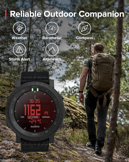 SUUNTO Core Alpha Sports Watch, Classic Outdoor Adventure Watch with Red Backlight, Altimeter