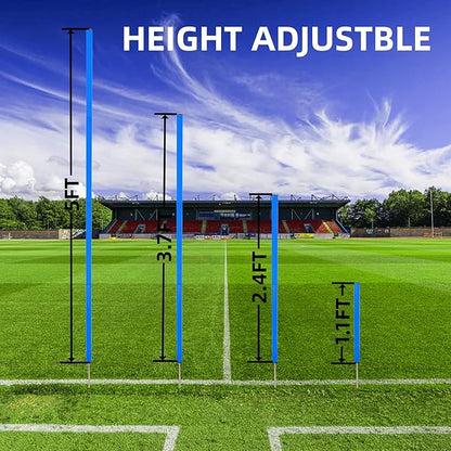 6 Pcs 5FT Adjustable Agility Training Poles for Soccer,Basketball,Football,Dog,Horse Training-Speed
