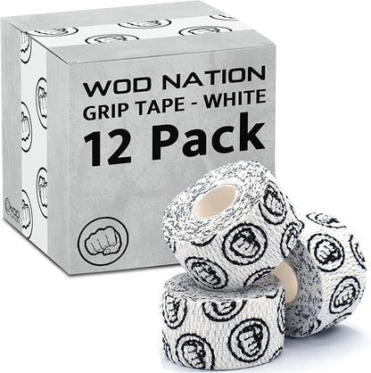 WOD Nation Flexible Hook-Grip Athletic Tape – Easy-Tear, Sweat-Proof Thumb & Finger Strips for
