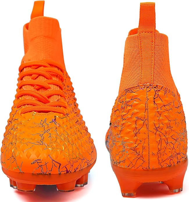 Men's Soccer Shoes High-Top Soccer Cleats Outdoor Breathable Athletic Professional Spikes Youth