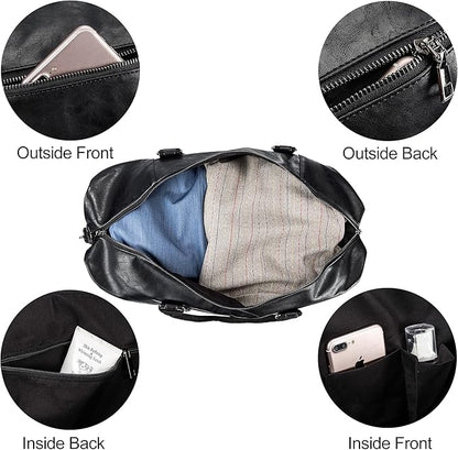 Weekender Overnight Bag Carry On Bag Travel Bag with Shoe Pouch