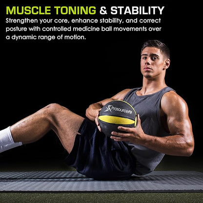 ProsourceFit Weighted Medicine Ball for Full Body Workouts