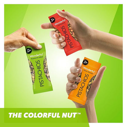 Wonderful Pistachios No Shells, 3 Flavors Mixed Variety Pack of 9 (0.75 Ounce), Roasted & Salted