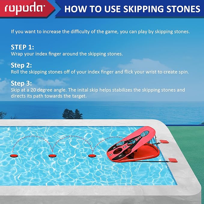 ropoda Pool Cornhole Board Set, 3ft x 2ft Corn Hole Games for Adults, Cornhole Set Floating, Pool