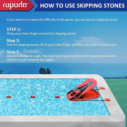 ropoda Pool Cornhole Board Set, 3ft x 2ft Corn Hole Games for Adults, Cornhole Set Floating, Pool