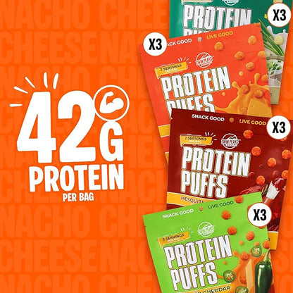 Twin Peaks Ingredients Low Carb, Keto Friendly Protein Puffs, (Variety Pack, 2.1 Ounce), 2