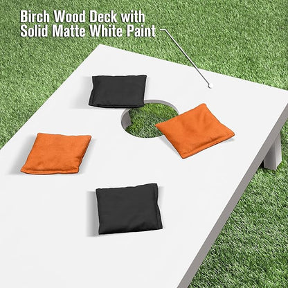 GoSports 4 ft x 2 ft Regulation Size Wooden Cornhole Boards Set - Includes Carrying Case and Over