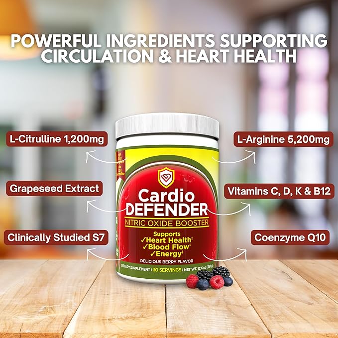 3 Pack, Nitric Oxide Booster Powder ??L-Arginine 5,200mg + L-Citrulline 1,200mg ??Heart Health
