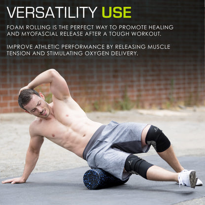 ProsourceFit High Density Foam Rollers 12 - inches long, Firm Full Body Athletic Massage Tool for
