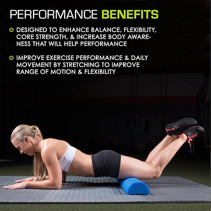 ProsourceFit Flex Foam Rollers for Muscle Massage, Physical Therapy, Core & Balance Exercises