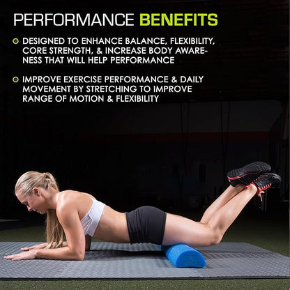 ProsourceFit Flex Foam Rollers for Muscle Massage, Physical Therapy, Core & Balance Exercises