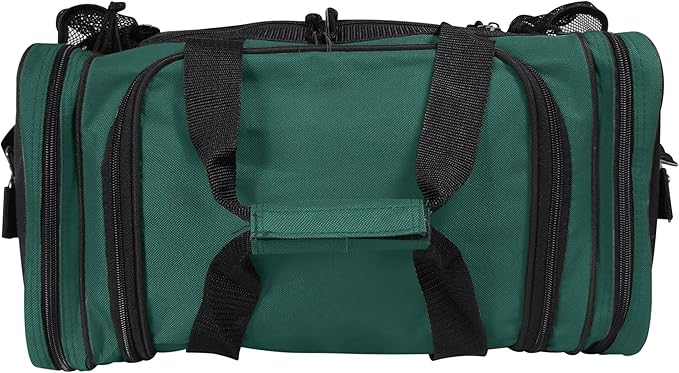 DALIX 17" Duffle Bag Dual Front Mesh Pockets (Black Gold Gray Dark Green Navy Blue Maroon Royal