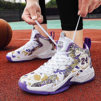 Boys Basketball Shoes Breathable Indoor Athletic Shoes Youth Outdoor Fashion Sneakers Comfortable