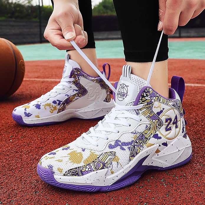 Boys Basketball Shoes Breathable Indoor Athletic Shoes Youth Outdoor Fashion Sneakers Comfortable